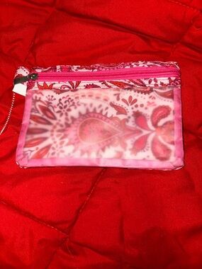 Pink Paisley Wristlet Card Holder